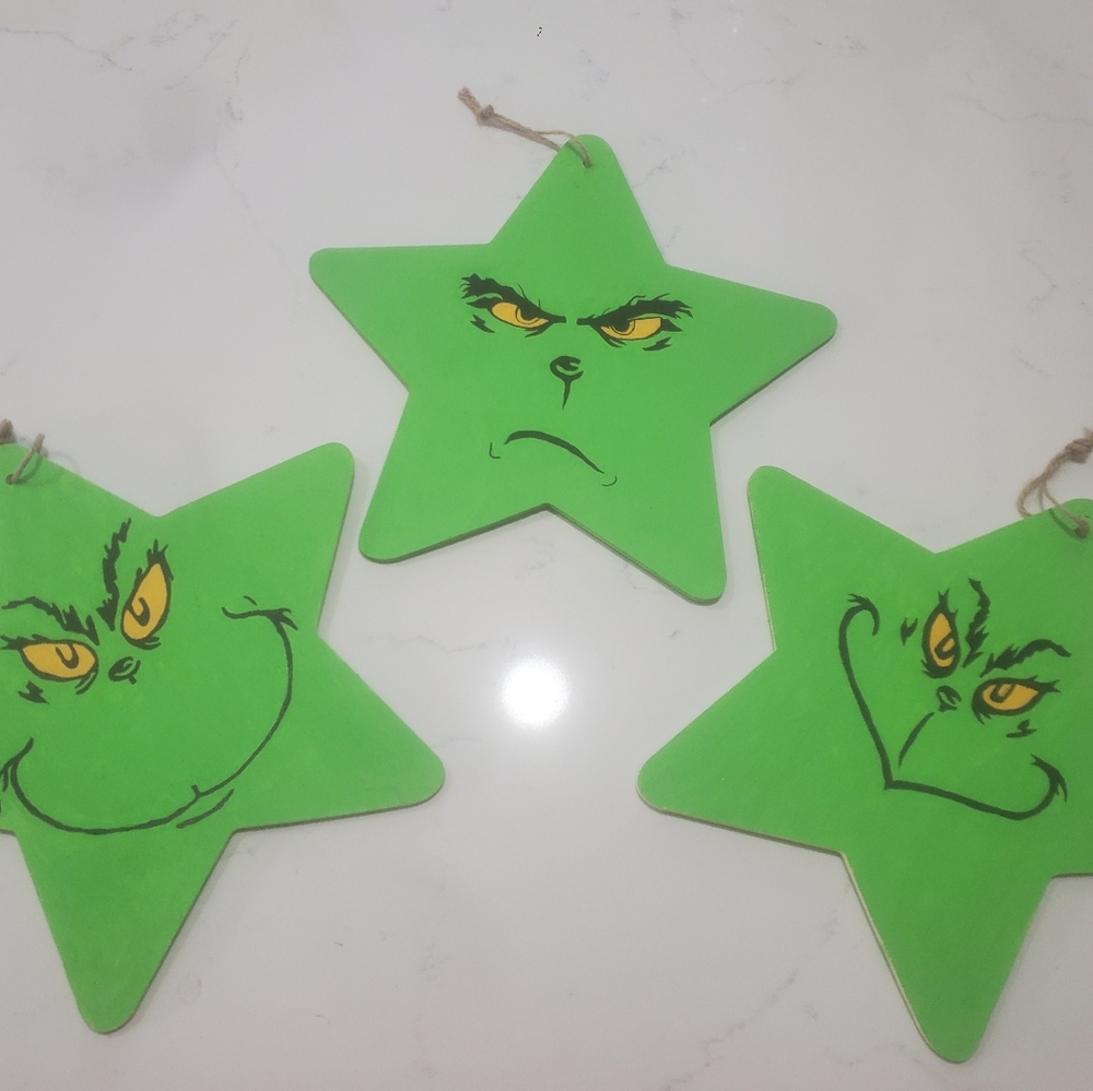 Grinch Christmas Deco Hand Painted